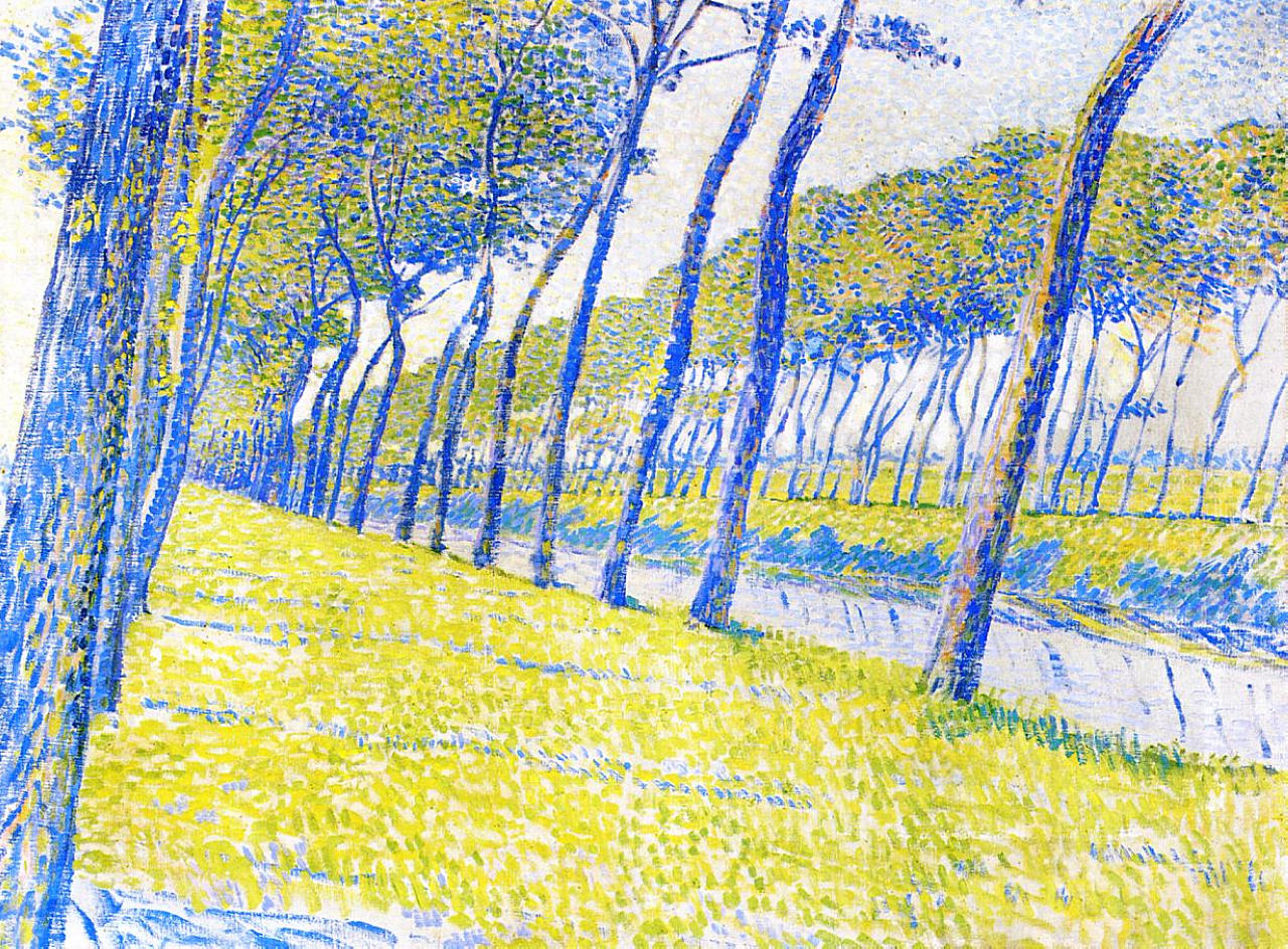 Canal in Flanders (1894) – Théo van Rysselberghe Tablo