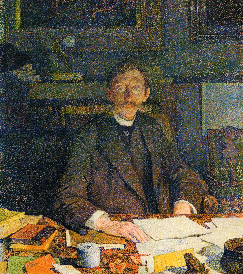 Emile Verhaeren in His Study (1892) Théo van Rysselberghe tablo - Dekolata