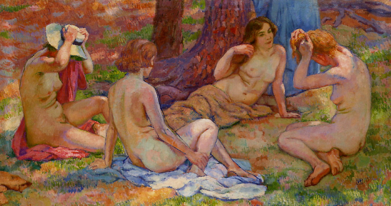 Four Bathers Théo van Rysselberghe tablo - Dekolata