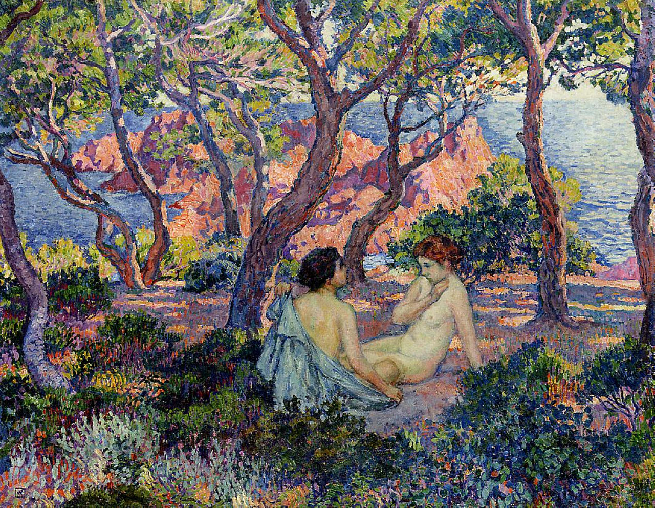 In the Shade of the Pines (1905) Théo van Rysselberghe tablo - Dekolata