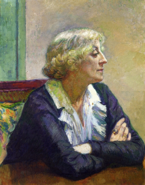 Maria Van Rysselberghe with Crossed Arms (1913) – Théo van Rysselberghe Tablo
