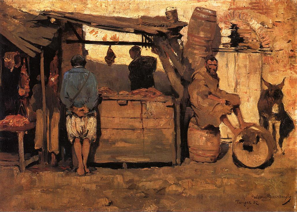 Moroccan Butcher Shop (1882) – Théo van Rysselberghe Tablo