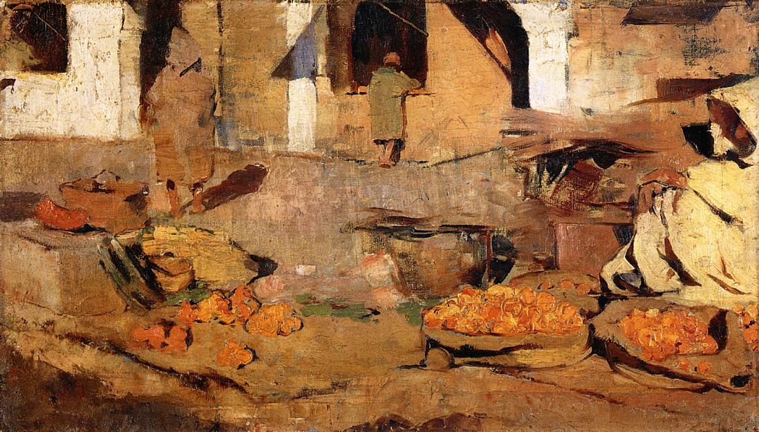 Moroccan Fruit Market (1883) Théo van Rysselberghe tablo - Dekolata
