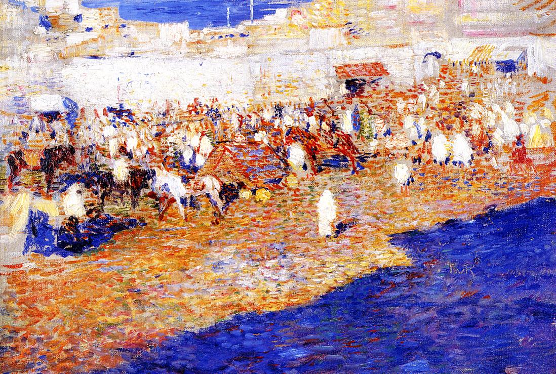 Moroccan Market (1887) Théo van Rysselberghe tablo - Dekolata