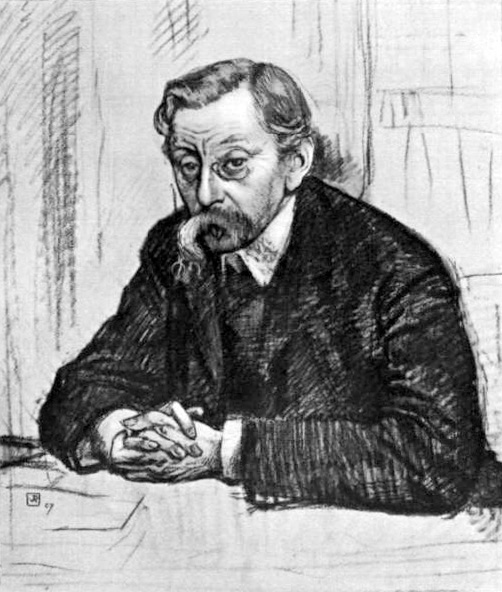 Pencil drawing of Belgian poet Émile Verhaeren (1915) Théo van Rysselberghe tablo - Dekolata