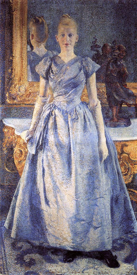 Portrait of Alice Sethe (1888) Théo van Rysselberghe tablo - Dekolata