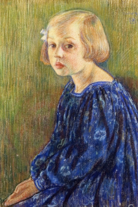 Portrait of Elizabeth van Rysselberghe (1896) Théo van Rysselberghe tablo - Dekolata