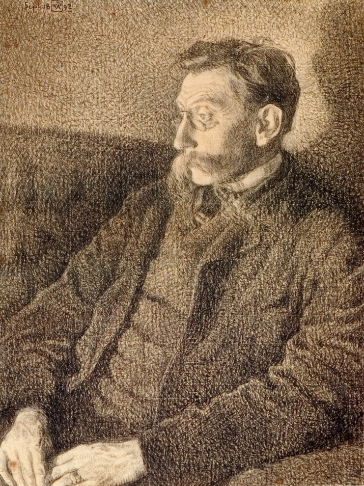 Portrait of Emile Verhaeren (1892) Théo van Rysselberghe tablo - Dekolata