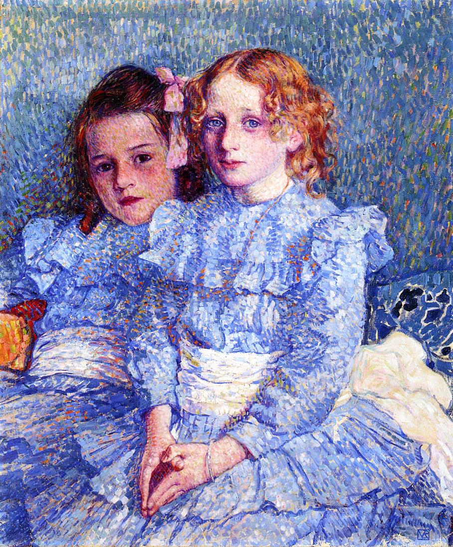 Portrait of Helene and Michette Guinotte (1901) Théo van Rysselberghe tablo - Dekolata