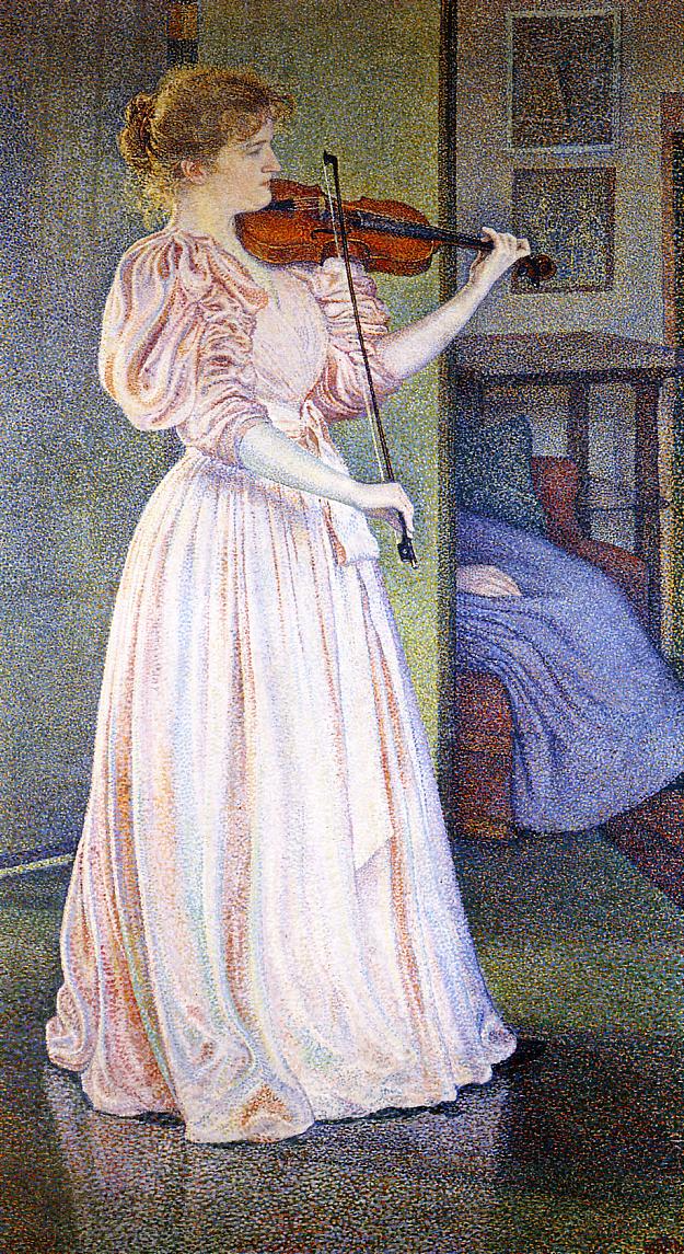 Portrait of Irma Sethe (1894) Théo van Rysselberghe tablo - Dekolata
