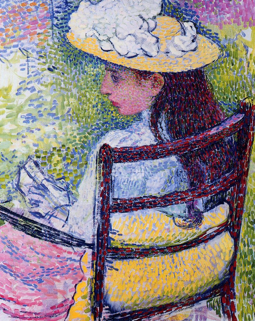 Portrait of Jeanne Pissarro (1895) Théo van Rysselberghe tablo - Dekolata