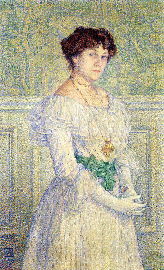 Portrait of Laure Fle (1898) Théo van Rysselberghe tablo - Dekolata