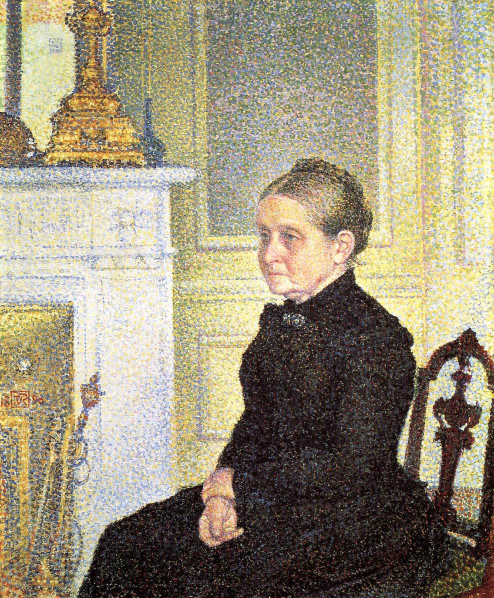 Portrait of Madame Charles Maus (1890) Théo van Rysselberghe tablo - Dekolata