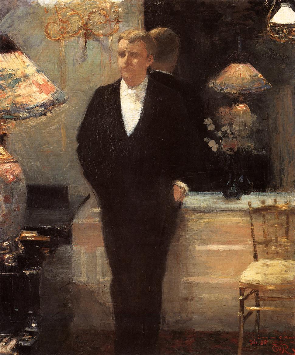 Portrait of Octave Maus (1885) – Théo van Rysselberghe Tablo