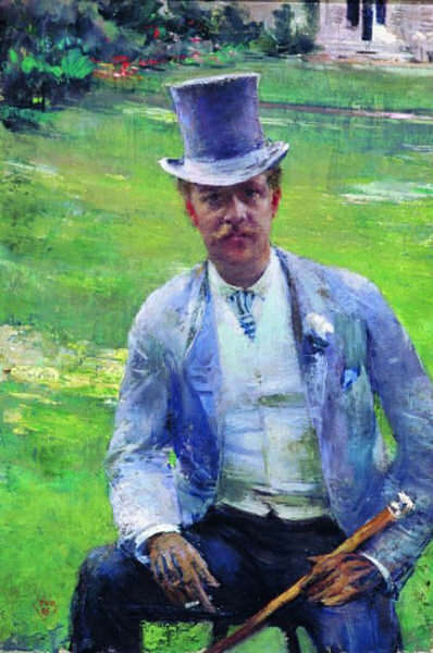 Portrait of Octave Maus as Dandy (1885) – Théo van Rysselberghe Tablo