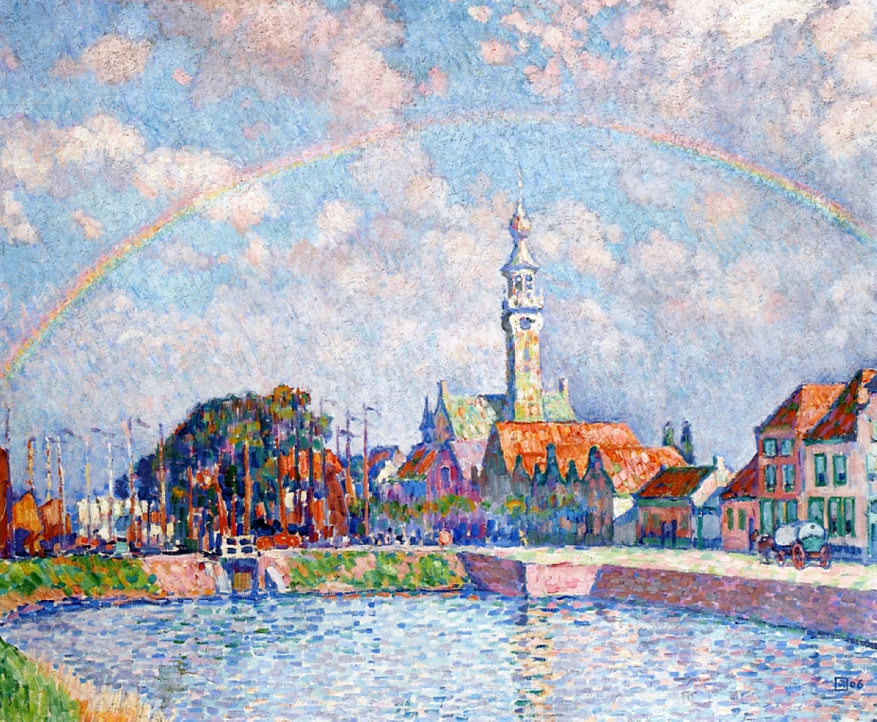 Rainbow over Veere (1906) Théo van Rysselberghe tablo - Dekolata
