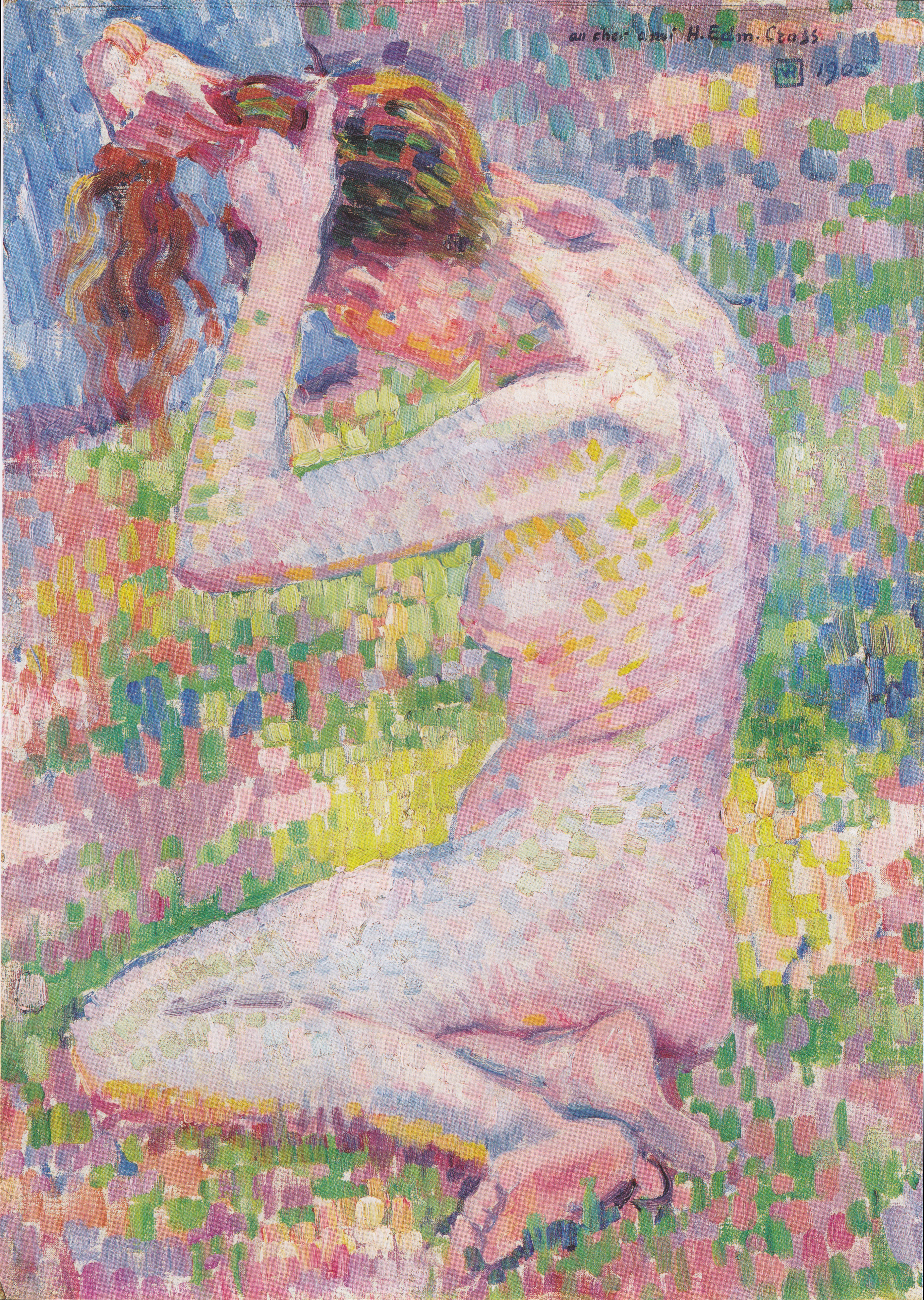 Seated nude (1905) Théo van Rysselberghe tablo - Dekolata