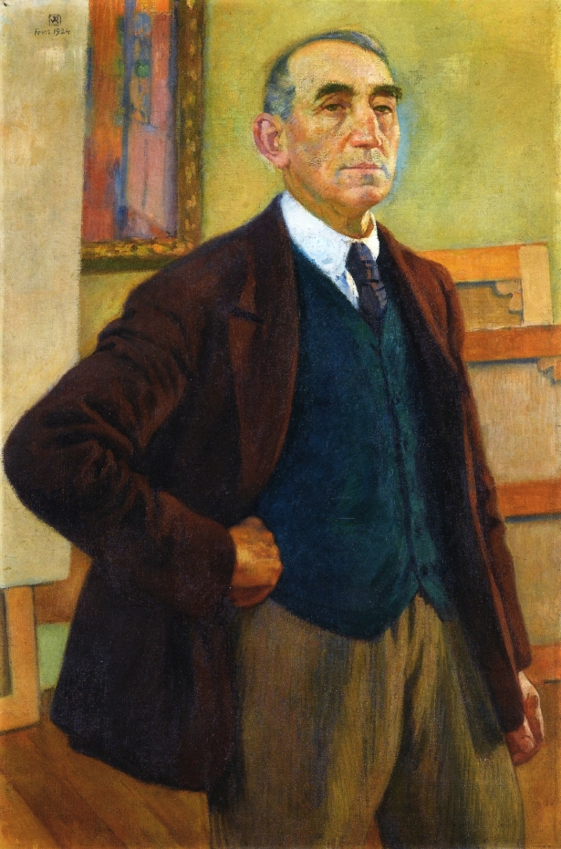 Self Portrait in a Green Waistcoat (1924) Théo van Rysselberghe tablo - Dekolata