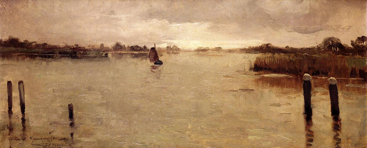 Spaarnwoude island (1883) Théo van Rysselberghe tablo - Dekolata
