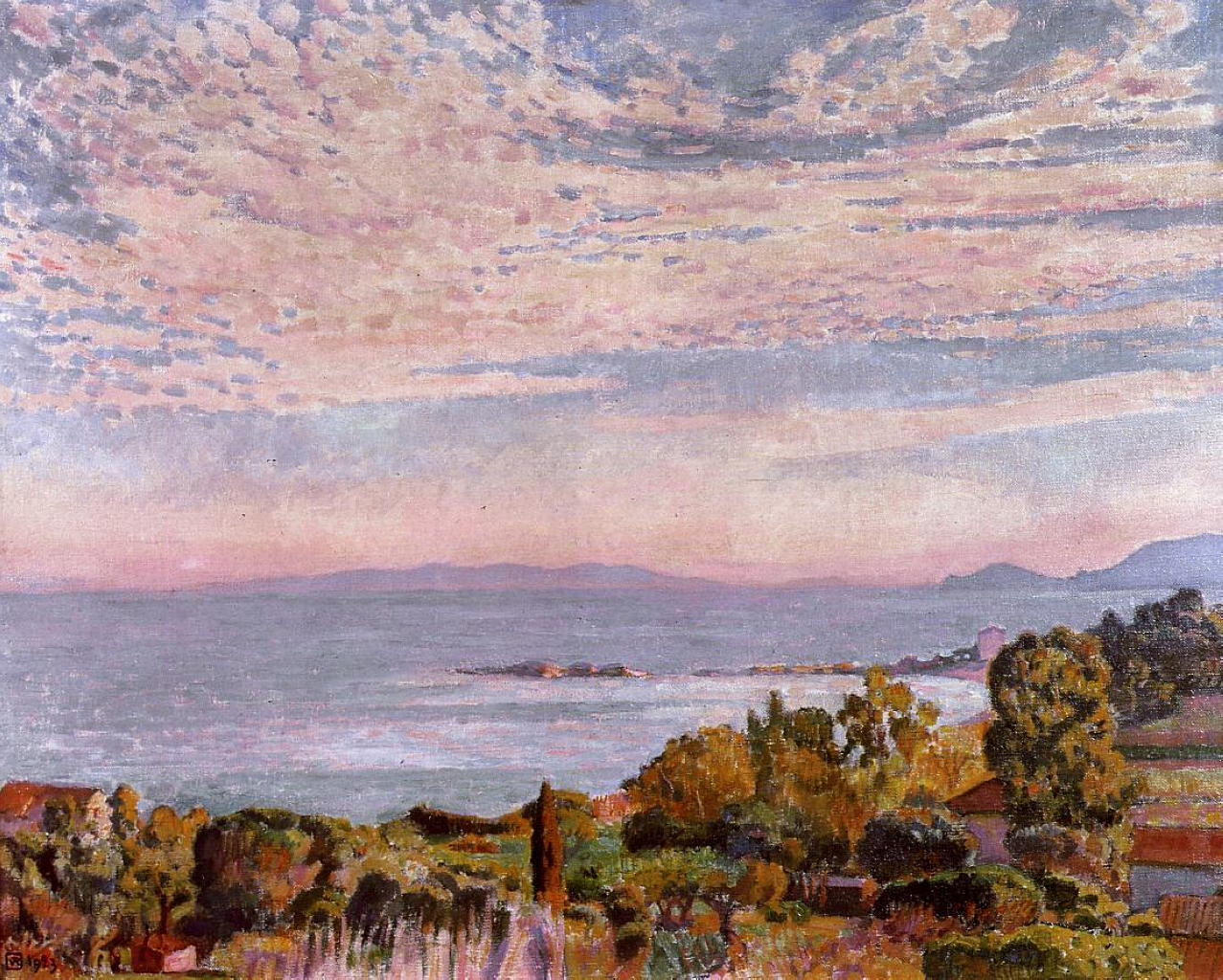 The Bay of St. Clair (1923) Théo van Rysselberghe tablo - Dekolata