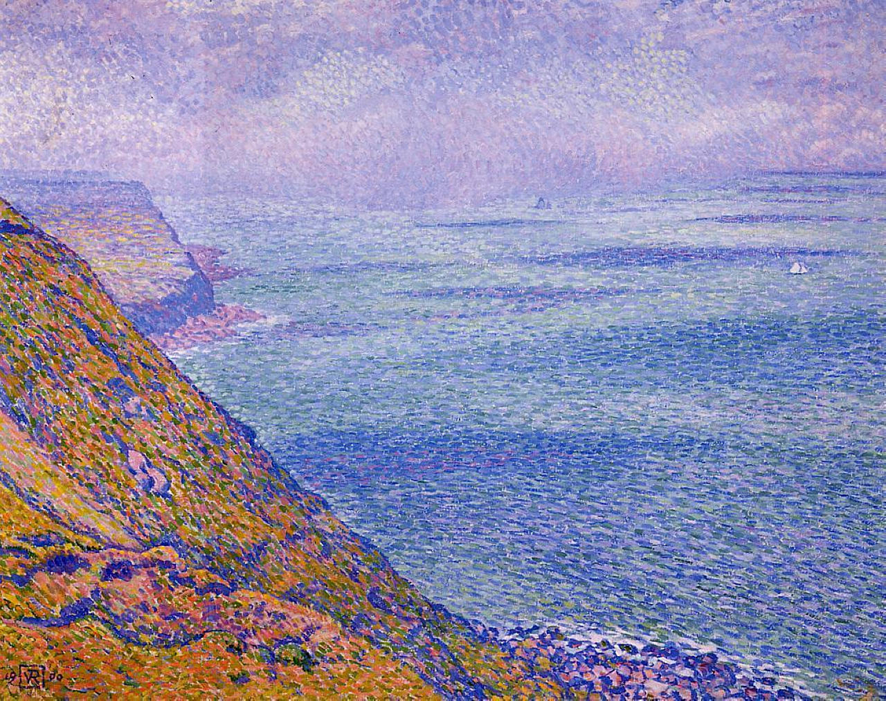 The Cap Gris Nez (1900) Théo van Rysselberghe tablo - Dekolata
