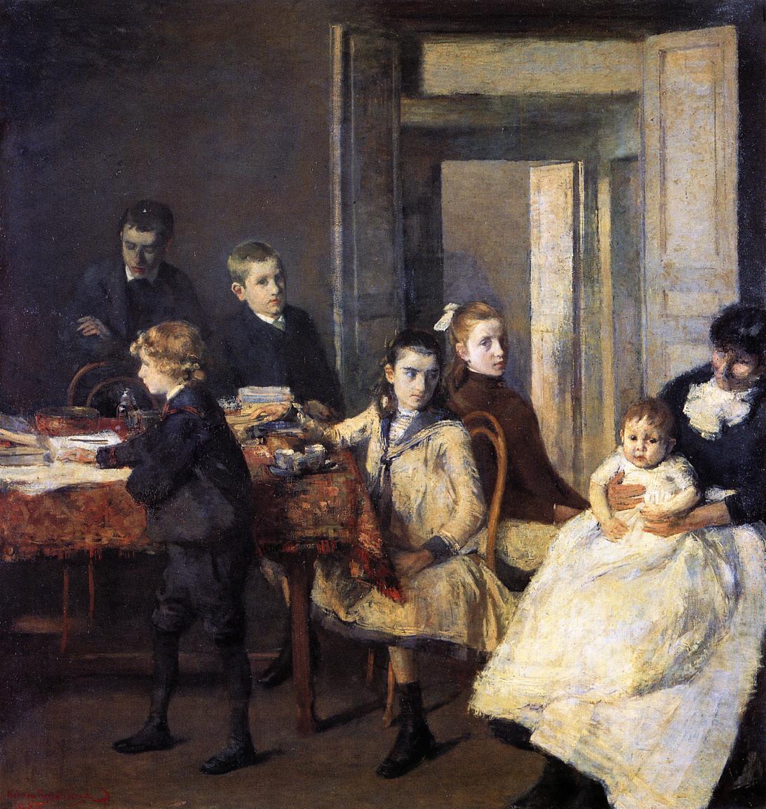 The Children of Francois van Rysselberghe (1885) Théo van Rysselberghe tablo - Dekolata