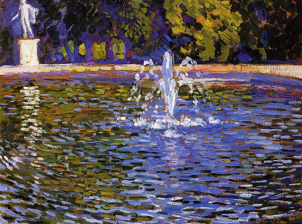 The Fountain Parc Sans Souci at Potsdam (1902) Théo van Rysselberghe tablo - Dekolata