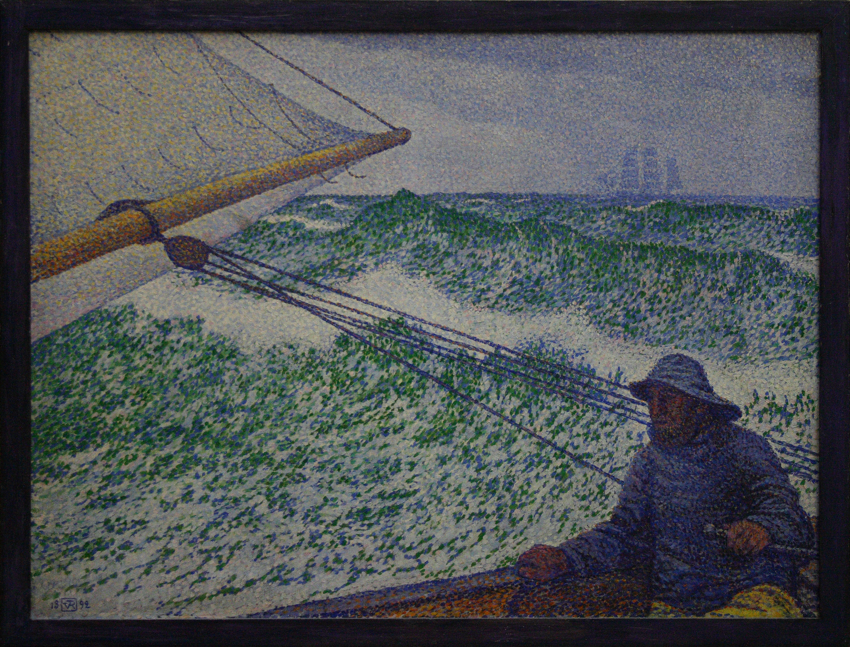 The Man at the Tiller (1892) Théo van Rysselberghe tablo - Dekolata