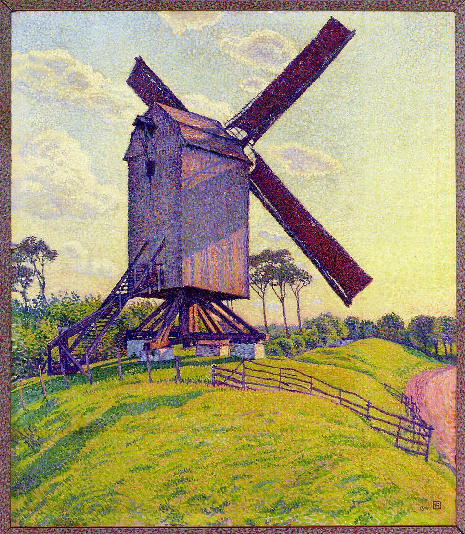 The Mill at Kelf (1894) Théo van Rysselberghe tablo - Dekolata