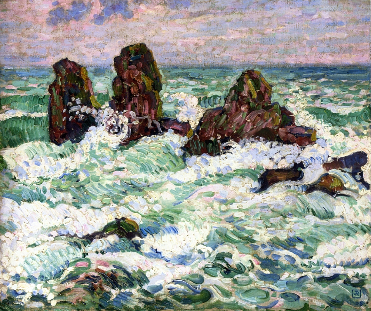 The Rocks (1908) Théo van Rysselberghe tablo - Dekolata