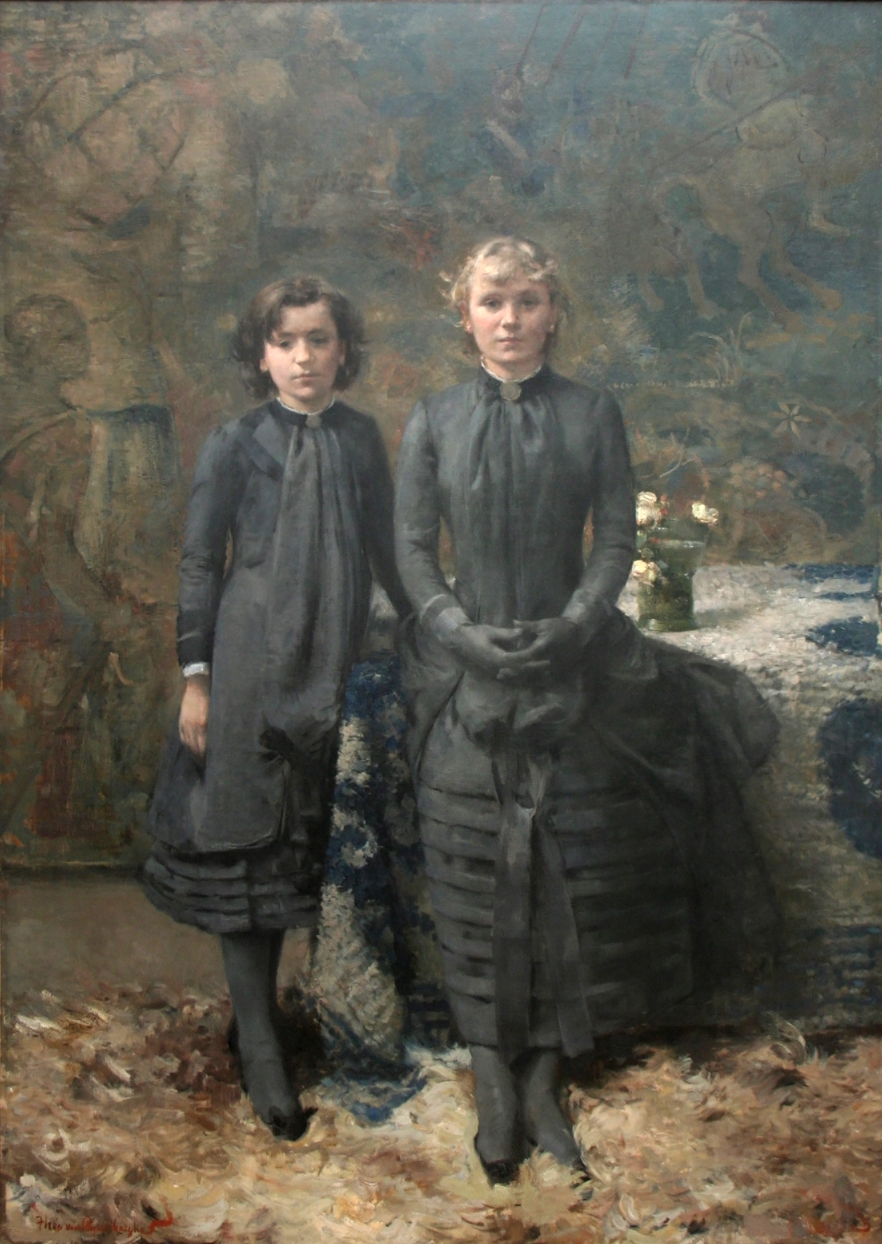The Sisters of the Painter Schlobach (1884) Théo van Rysselberghe tablo - Dekolata