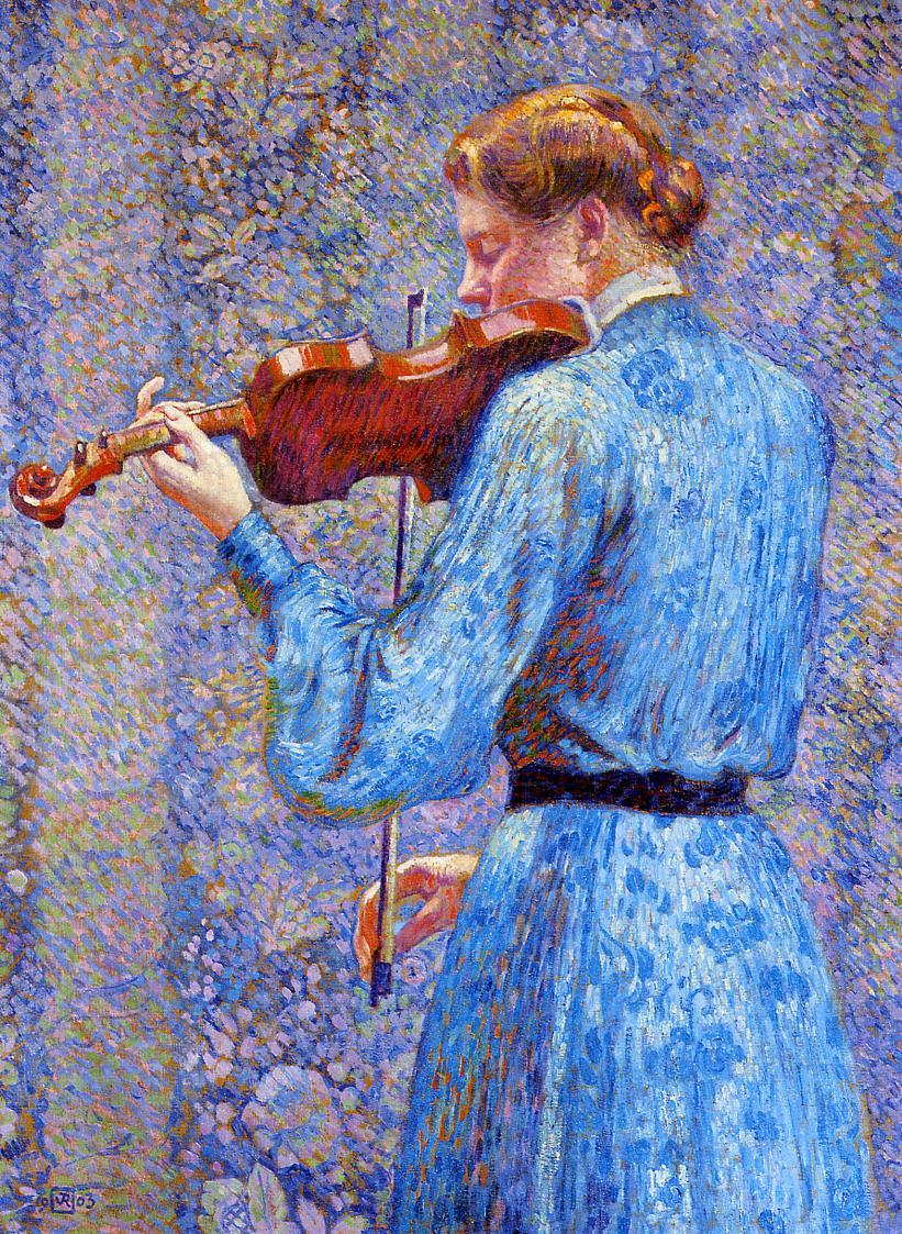 The Violinist (1903) Théo van Rysselberghe tablo - Dekolata