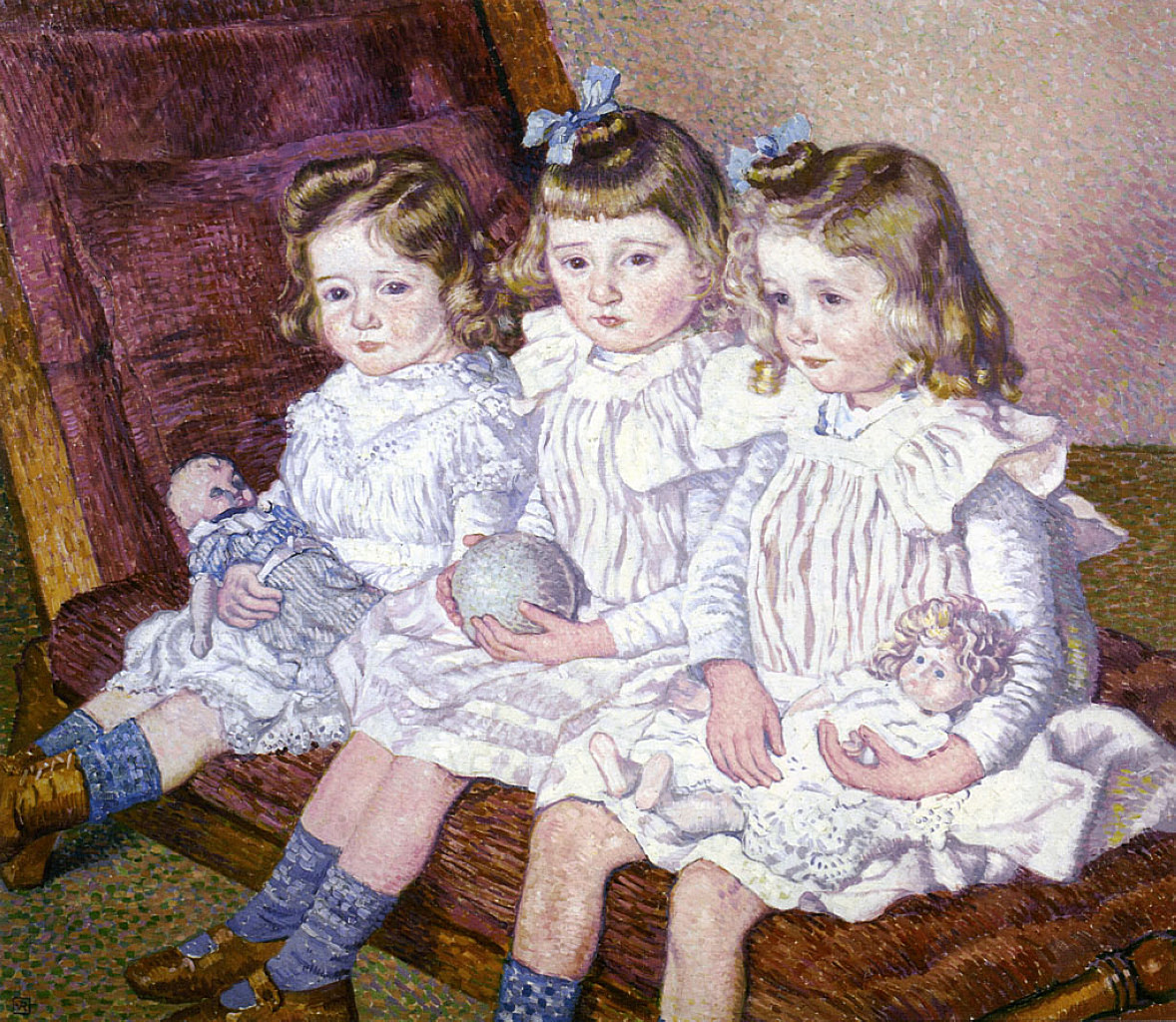 Thomas Braun's Three Daughters (1904) Théo van Rysselberghe tablo - Dekolata