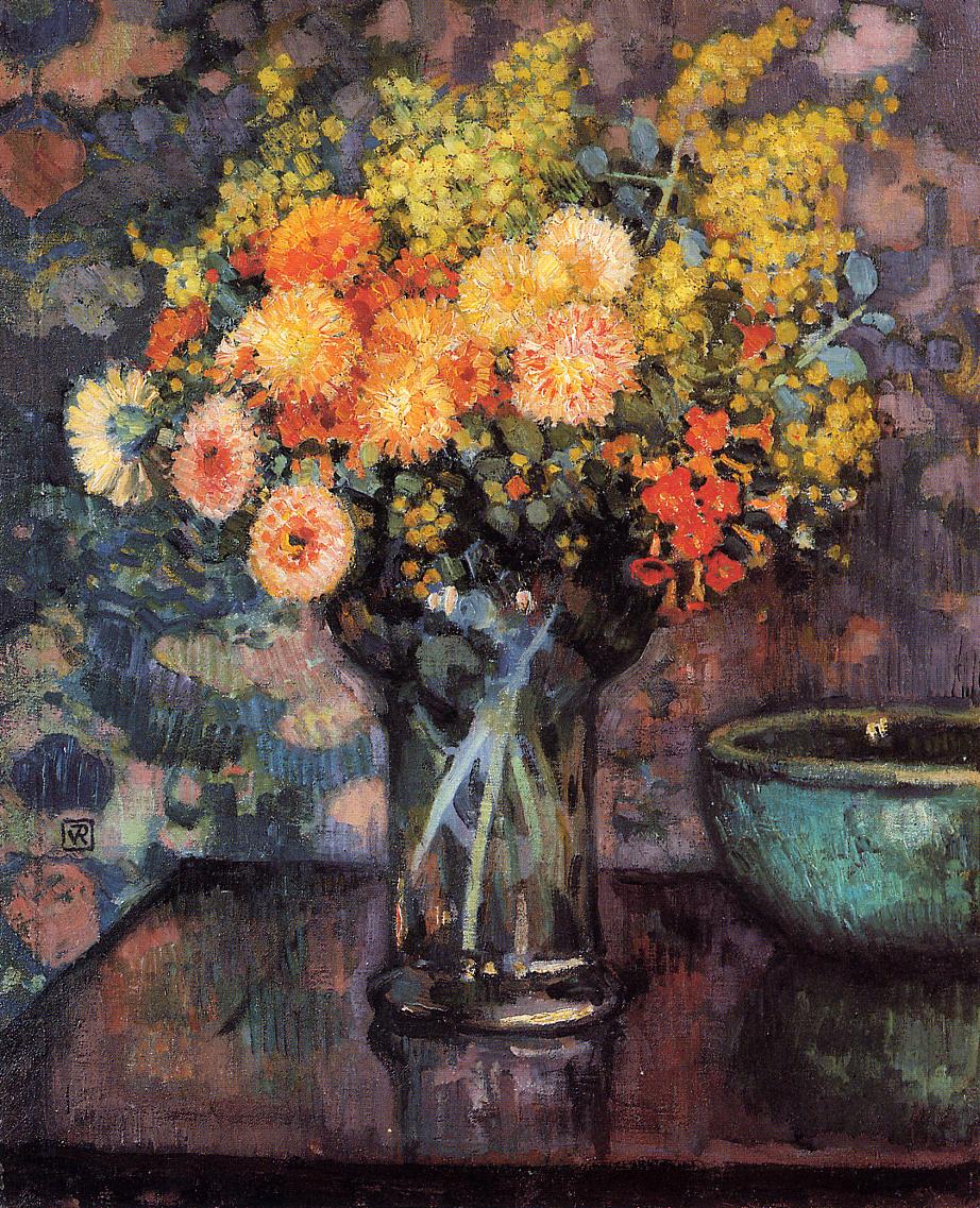 Vase of Flowers (1911) – Théo van Rysselberghe Tablo