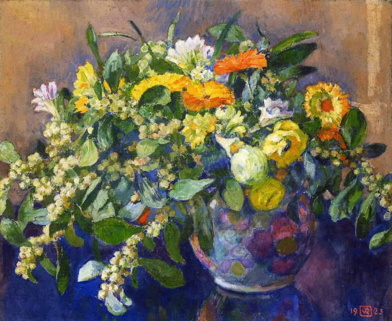 Vase of Flowers (1923) – Théo van Rysselberghe Tablo