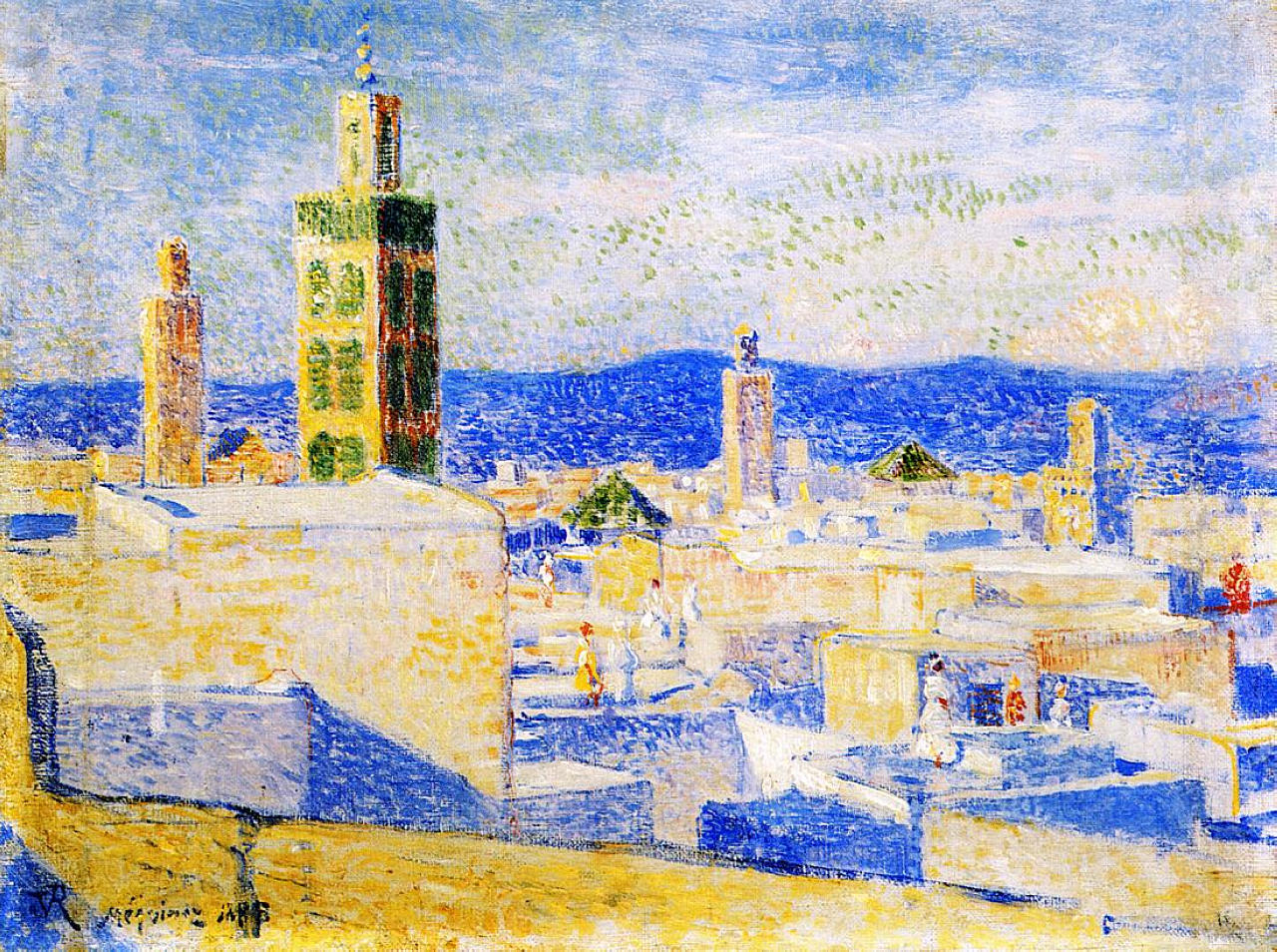 View of Meknes Théo van Rysselberghe tablo - Dekolata