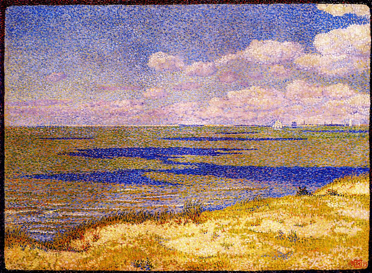 View of the River Scheldt (1893) Théo van Rysselberghe tablo - Dekolata