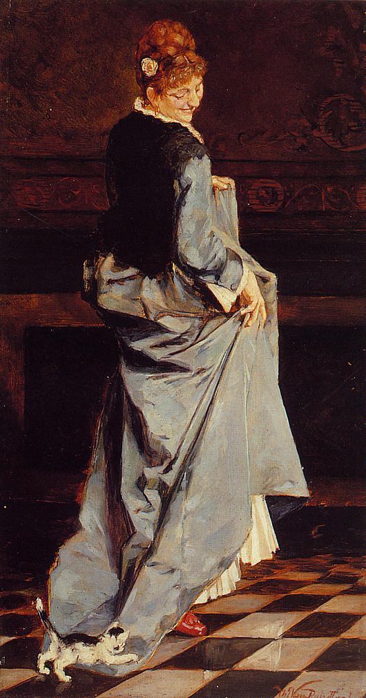 Woman in a Green Dress (1885) Théo van Rysselberghe tablo - Dekolata