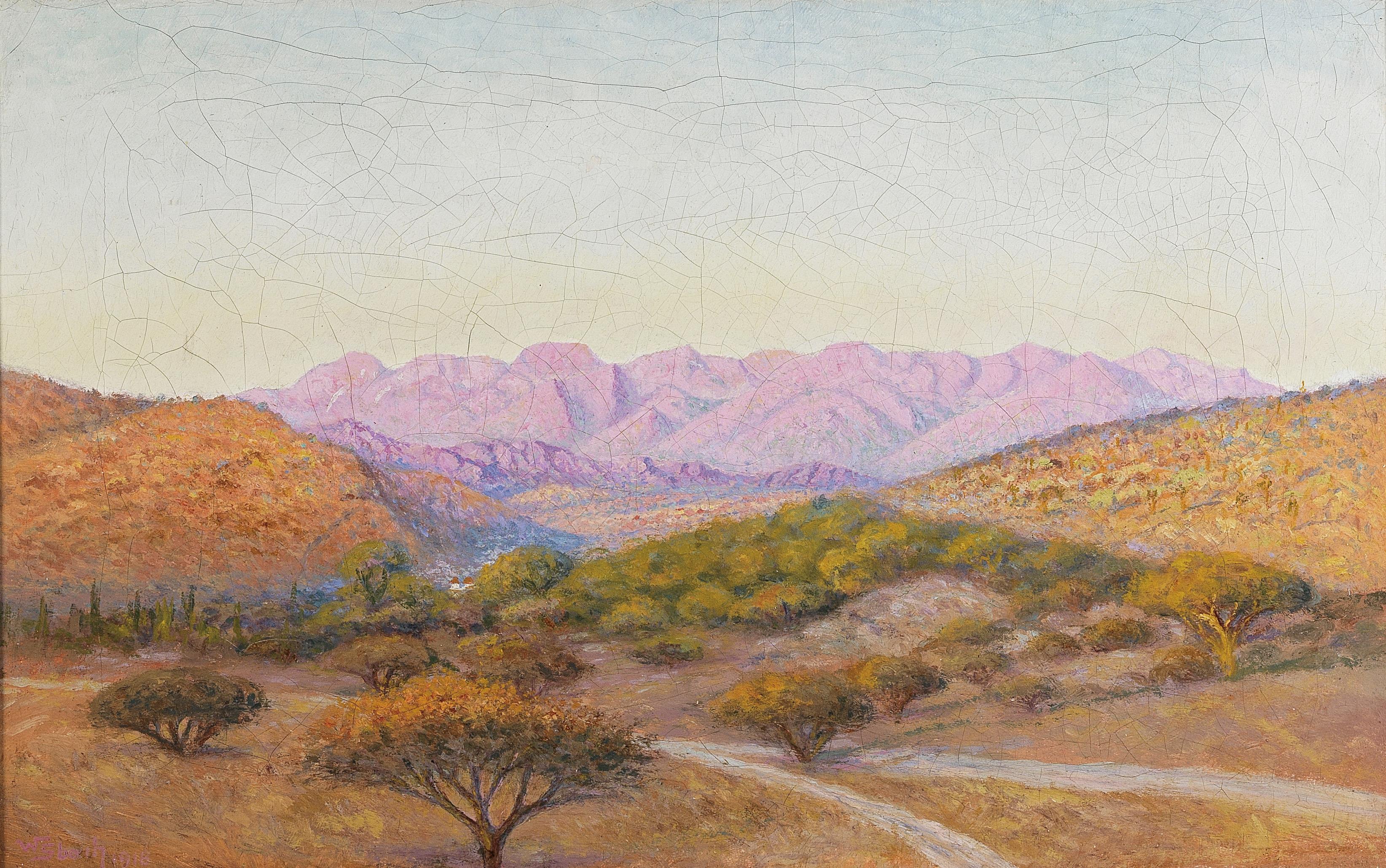 A View of Klein Windhoek (1918) – Willy Schlobach Tablo