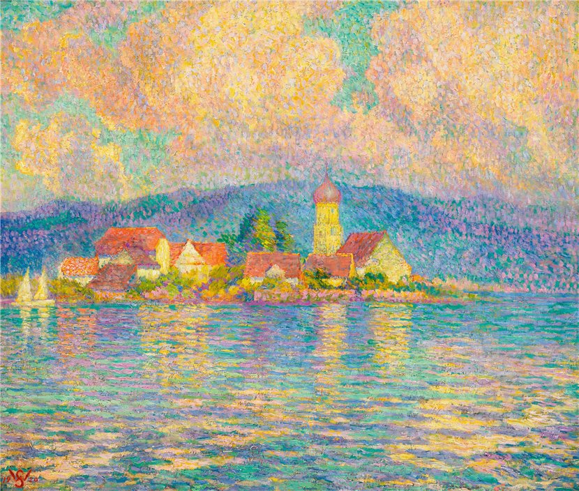 A View of Wasserburg of Lake Constance Willy Schlobach tablo - Dekolata
