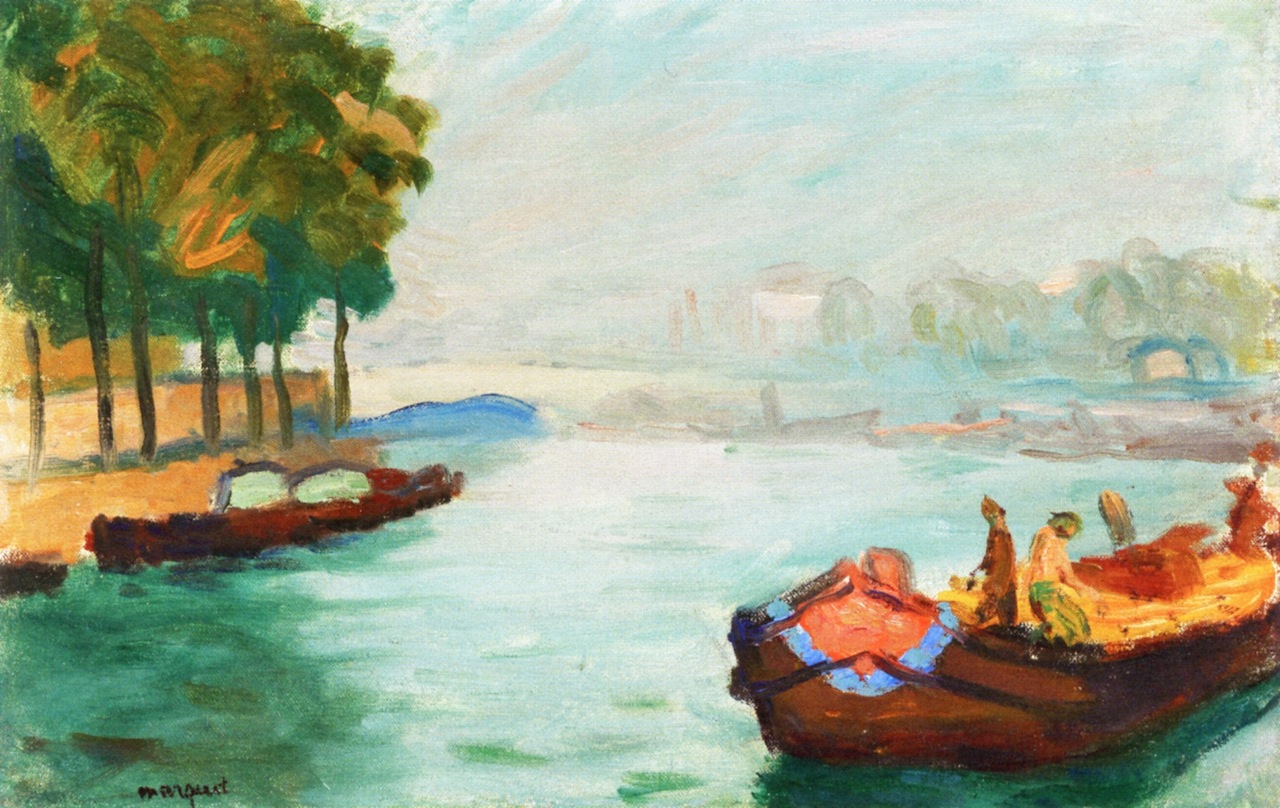 Banks of the Seine, Paris (1896) Albert Marquet tablo - Dekolata