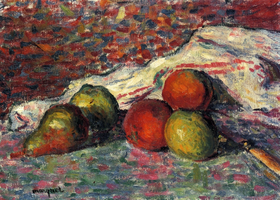 Fruit, Knife and Napkin (1898) Albert Marquet tablo - Dekolata