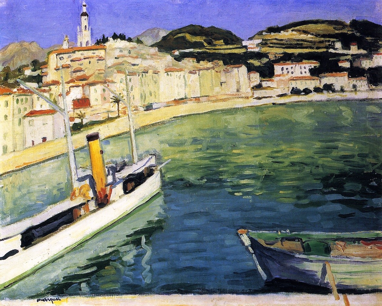 Harbor of Menton (1905) Albert Marquet tablo - Dekolata