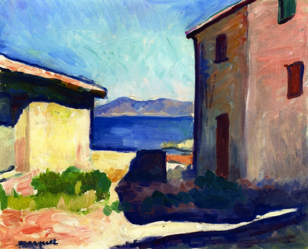 House at Saint Tropez (1905) – Albert Marquet Tablo