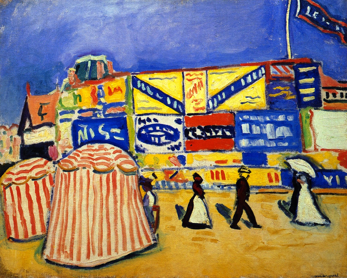 Posters at Trouville (1906) – Albert Marquet Tablo