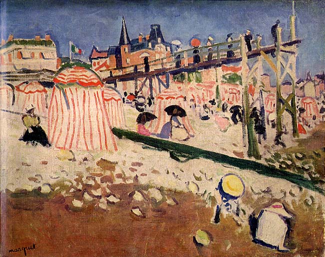 The Beach at Sainte Adresse (1906) Albert Marquet tablo - Dekolata