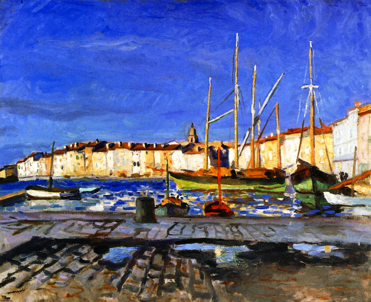 The Port of Saint Tropez (1905) Albert Marquet tablo - Dekolata