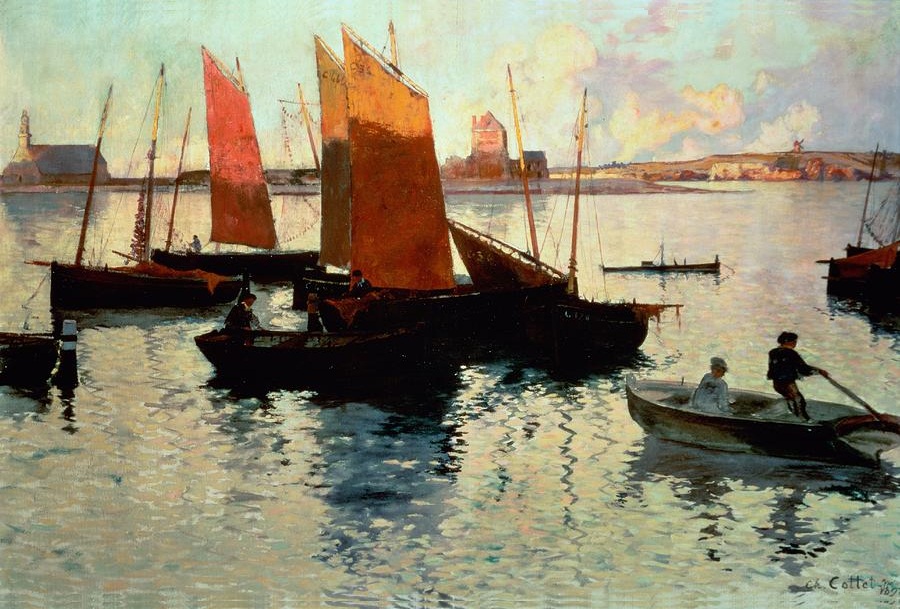 Rayons du soir (1892) Charles Cottet tablo - Dekolata
