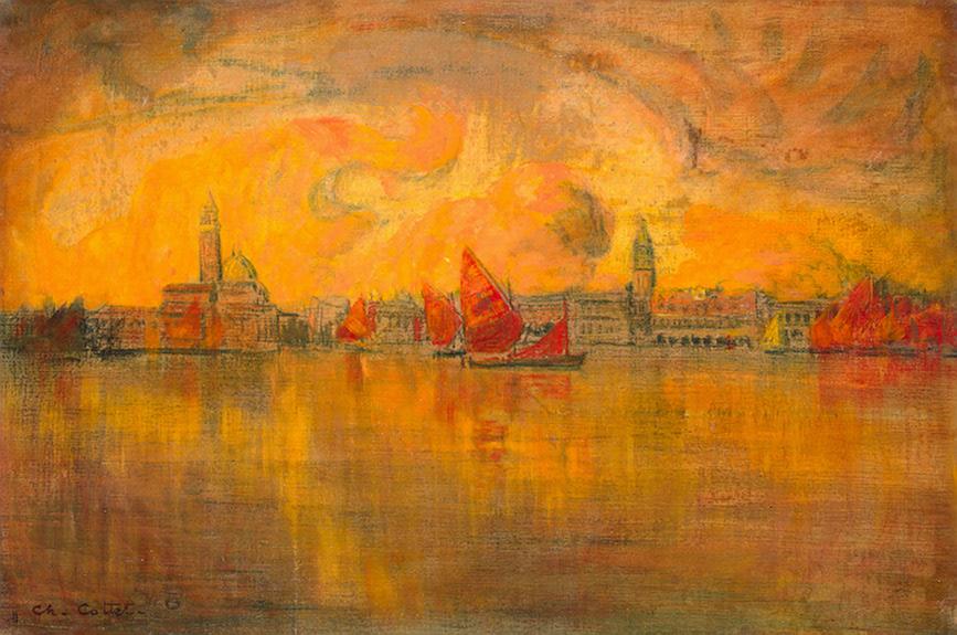 View of Venice from the Sea (1896) – Charles Cottet Tablo