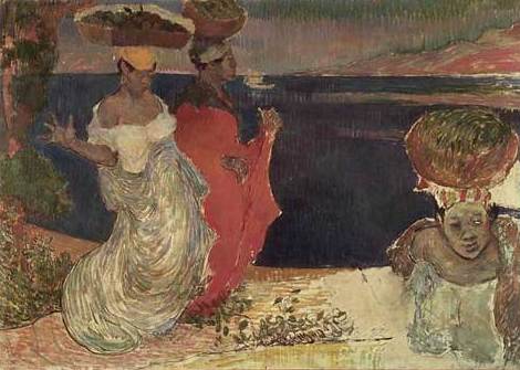 Women by Yhe Shore, Sketch (1887) Charles Laval tablo - Dekolata